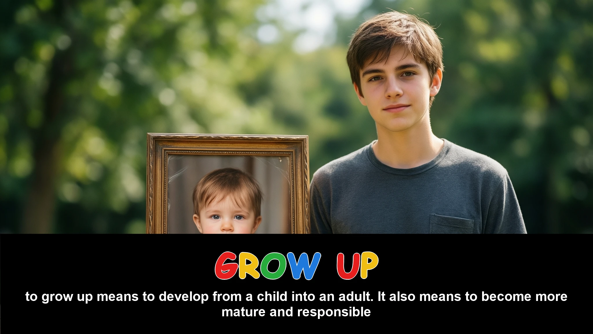 English Illustration for grow up
